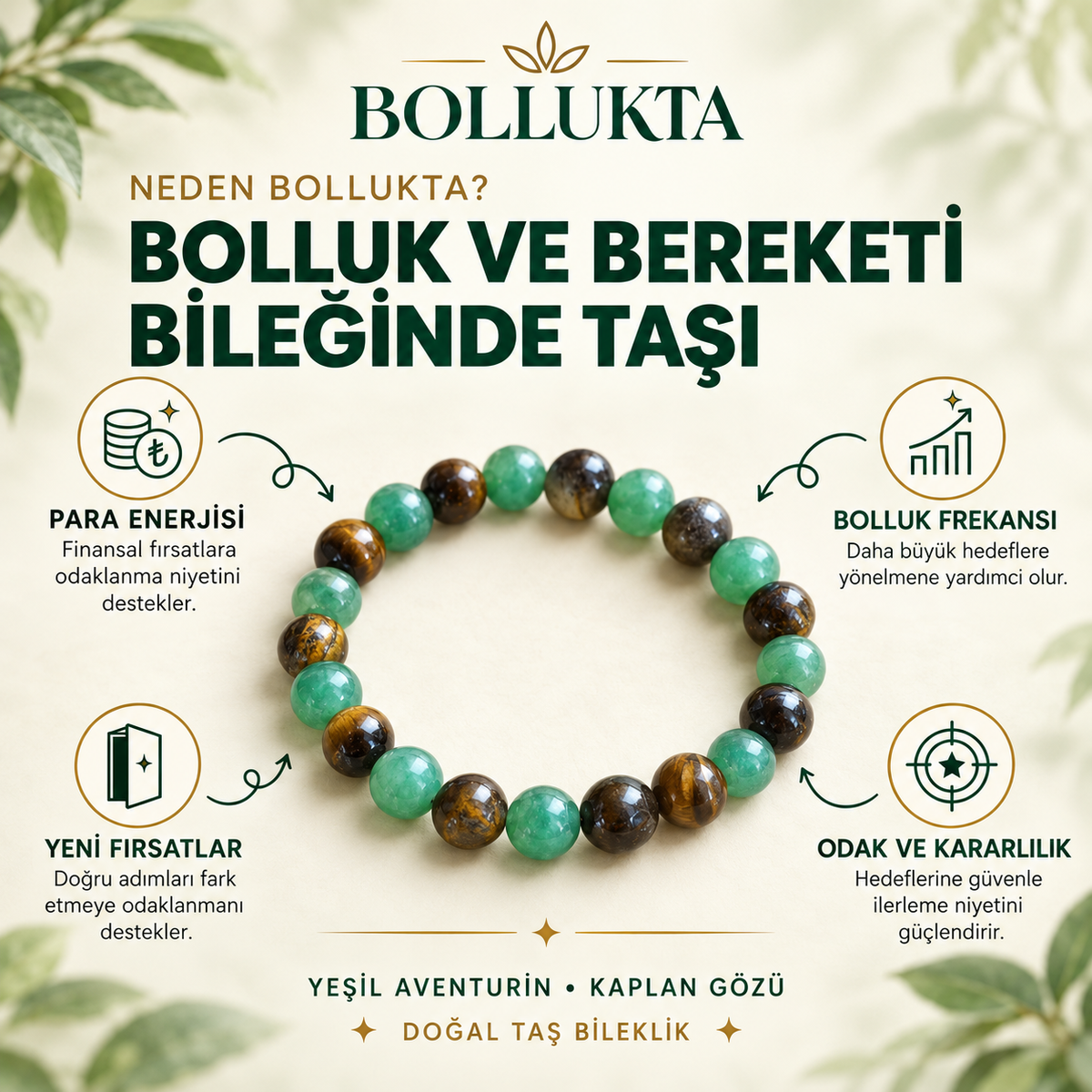 Bollukta Para Çekim Bilekliği Bolluk Ve Zenginlik Enerjisi